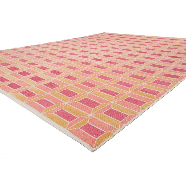 53200 Contemporary Turkish Moroccan Rug, 09'11 x 12'04. The Geometric Reverie: A Contemporary Moroccan Masterpiece of...