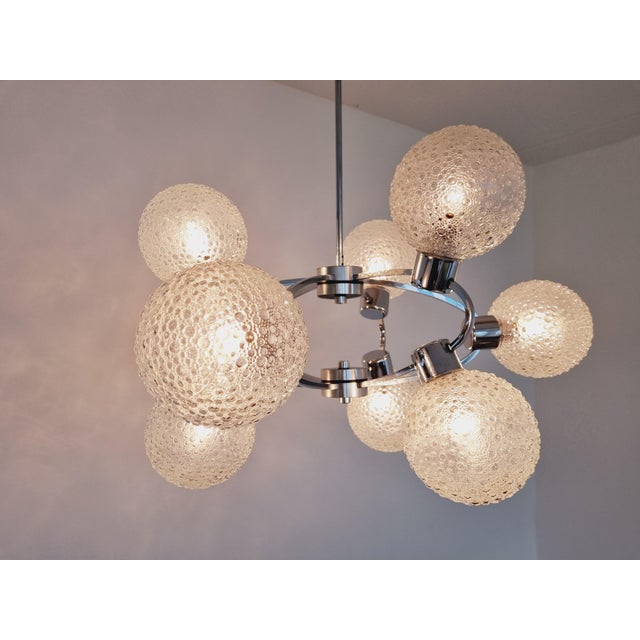 Large Mid-Century Galaxy Sputnik Chandelier, Germany, 1970s For Sale - Image 4 of 16