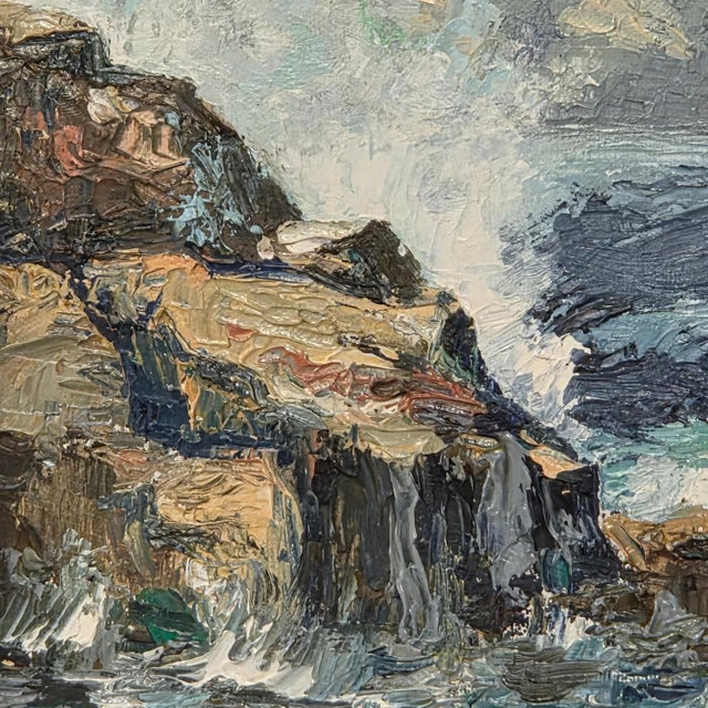 Dorothy A. Gordoy Carmel Surf California Coastal Oil Painting For Sale In San Francisco - Image 6 of 9