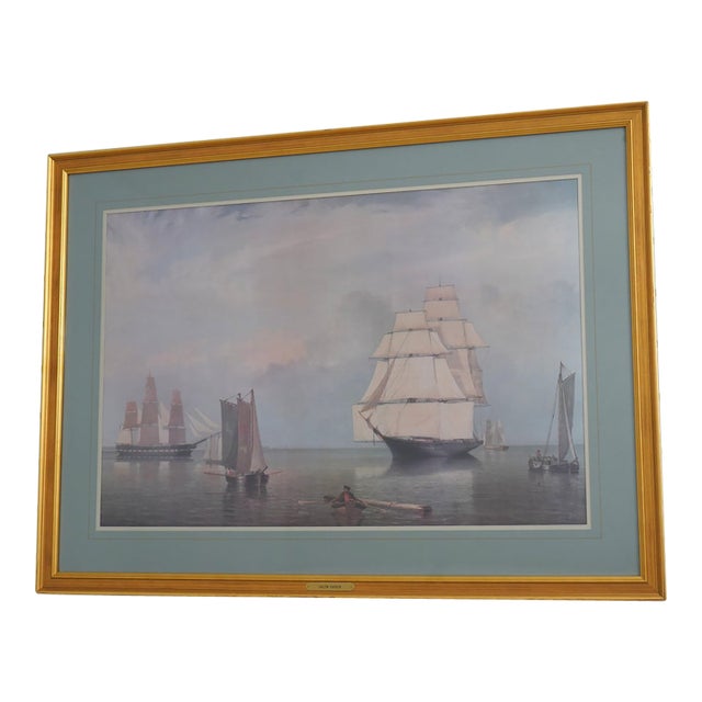 Salem Harbor High Quality Gold Leaf Framed Print For Sale