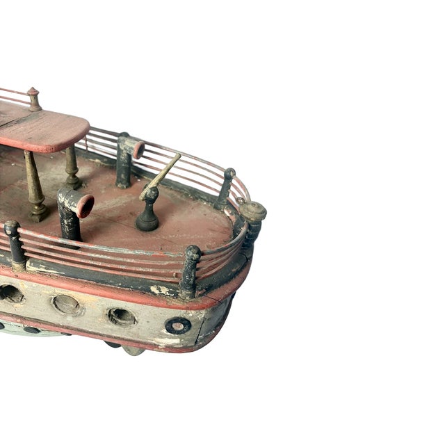 Folk Art Ship Model Early 20th Century For Sale - Image 9 of 13