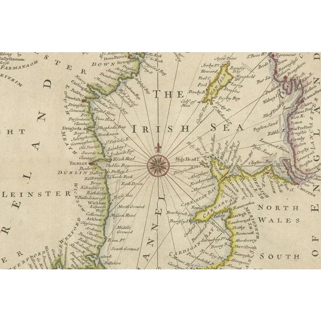 Mid 18th Century St. Georges Channel and the Irish Sea, 1744 For Sale - Image 5 of 7