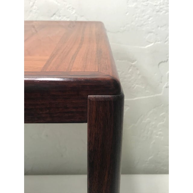 Vejle Stole & Møbelfabrik 1960s Mid Century Vejle Stole Mobelfabrik Danish Rosewood Side Table For Sale - Image 4 of 9