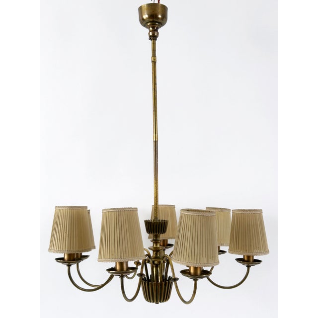 Mid-Century Modern Mid-Century 8-Armed Chandelier from Vereinigte Werkstätten München, Germany, 1950s For Sale - Image 3 of 18