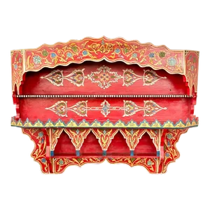 Vintage Hand Painted Moroccan Wall Shelf