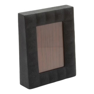 Picture Frame 5x7” in Quilted Black Shagreen by R&y Augousti For Sale