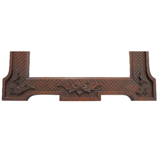 Victorian 19th C. Carved Wood Picture Frame Fits 14" X 11" Rabbet Opening Antique Victorian For Sale - Image 3 of 6