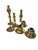 Brass 1980s Restored Brass Candlesticks Set of 3 For Sale - Image 8 of 12