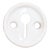 Vintage 1.375 In. White Ceramic Circular Keyhole Cover For Sale