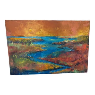 Contemporary "Scarborough Marsh" Painting For Sale