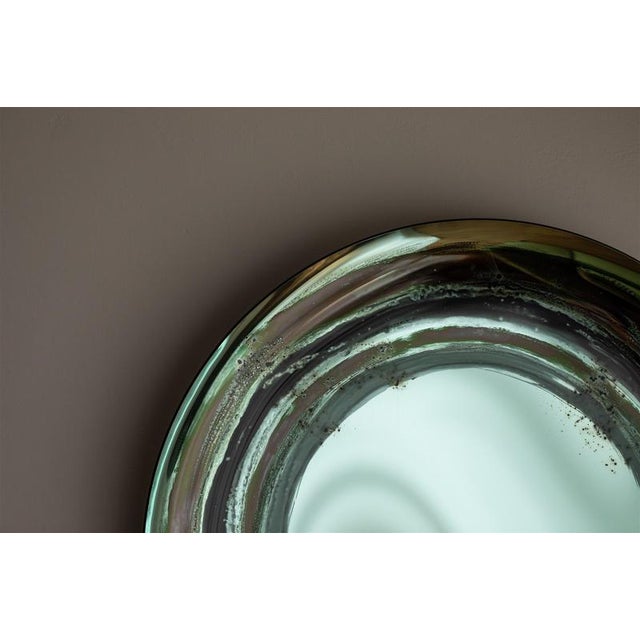 Green Aura Wall Mirror by Oom Glass For Sale - Image 13 of 15