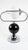 1970s Space Age Style Table Lamp in Chrome, Opaline Glass and Black Sphere, 1970s For Sale - Image 5 of 5