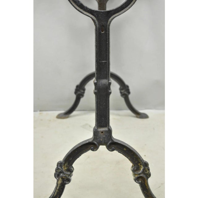 Antique French Victorian Cast Iron Pastry Table Base Marble Top Console Table For Sale - Image 17 of 18