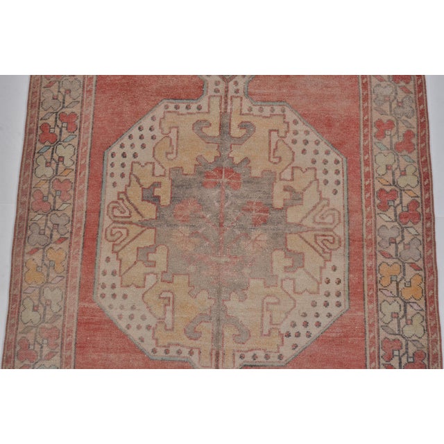 Textile 1950s Oushak Floor Anatolian Wool Carpet For Sale - Image 7 of 10