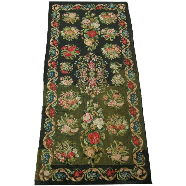 1920s Antique Needlepoint Runner For Sale - Image 9 of 9