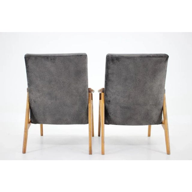 Brown Beech Armchairs, Czechoslovakia, 1960s For Sale - Image 8 of 13