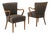 Danish Oak Armchairs, a Pair, 1940s For Sale