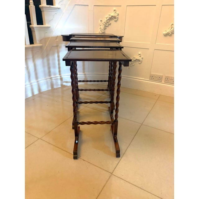 Antique Regency Rosewood Nest of Four Tables with Integrated Chess Table, 1830, Set of 4 For Sale - Image 17 of 18