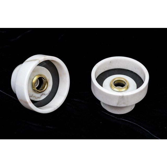 Contemporary Pair of Tom Dixon Stone Wall Light, Older Model For Sale - Image 3 of 8