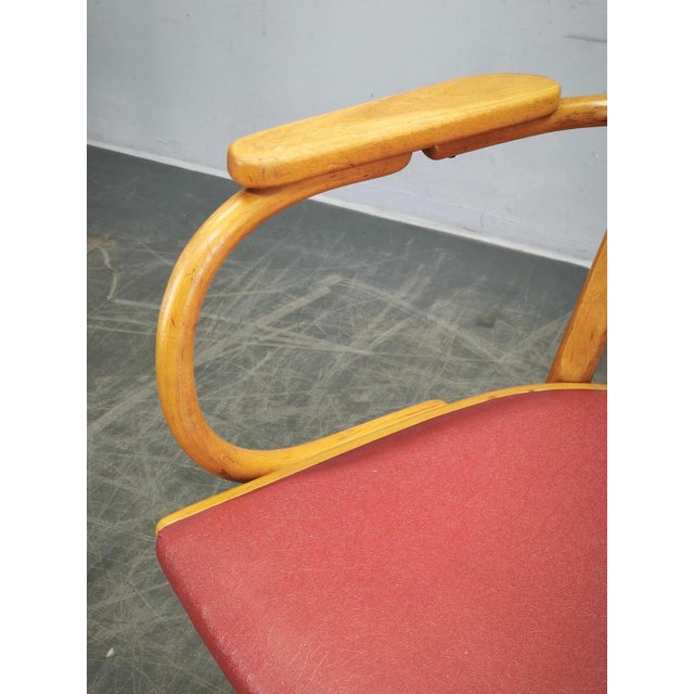 Adjustable Swivel Office Chair from Ligna, Former Czechoslovakia, 1950s For Sale - Image 10 of 16