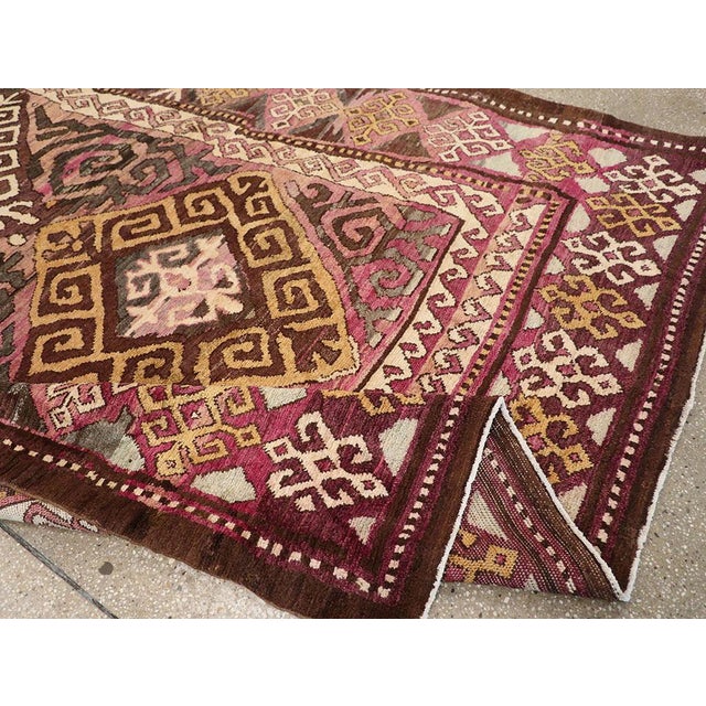 Textile Galerie Shabab Collection Early 20th Century Persian Kurdish Accent Rug For Sale - Image 7 of 8