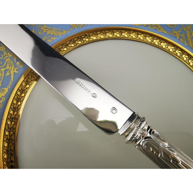 Silver Dessert Cutlery Service 10 People from Odiot Louveciennes, 1890s, Set of 54 For Sale - Image 14 of 18