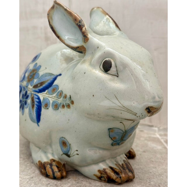 Vintage ‘Ken Edwards Style’ Mexican Tonala Large Pottery Decorated Bunny, Rabbit For Sale - Image 9 of 12