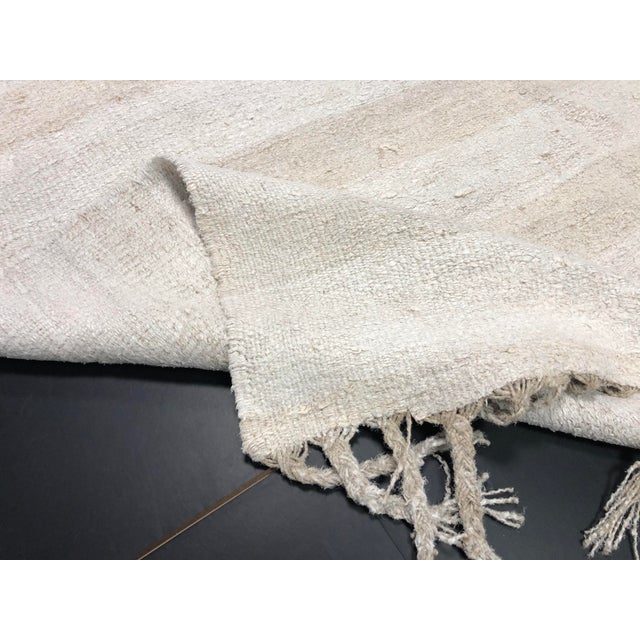 Vintage Modern Turkish Hemp Kilim Rug- 5′4″ × 10′9″ For Sale - Image 10 of 11