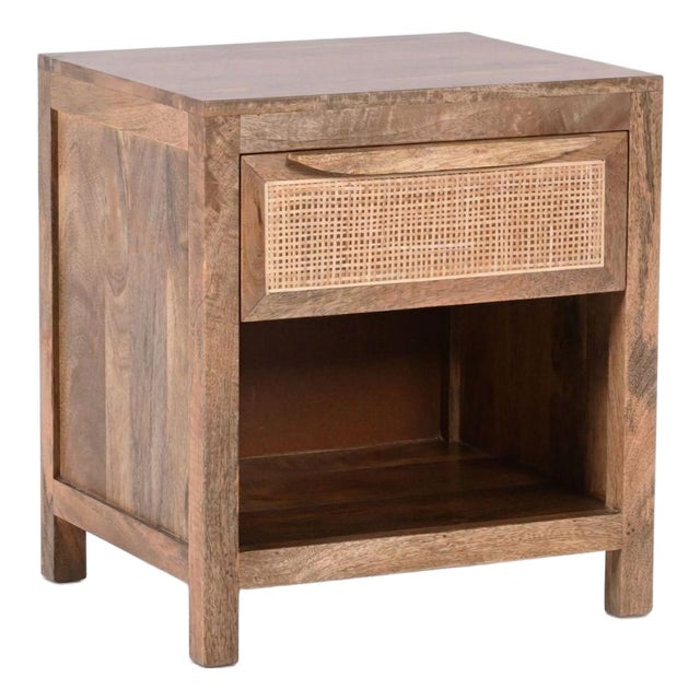 Eldridge One Drawer Wood Nightstand by Loomlan For Sale