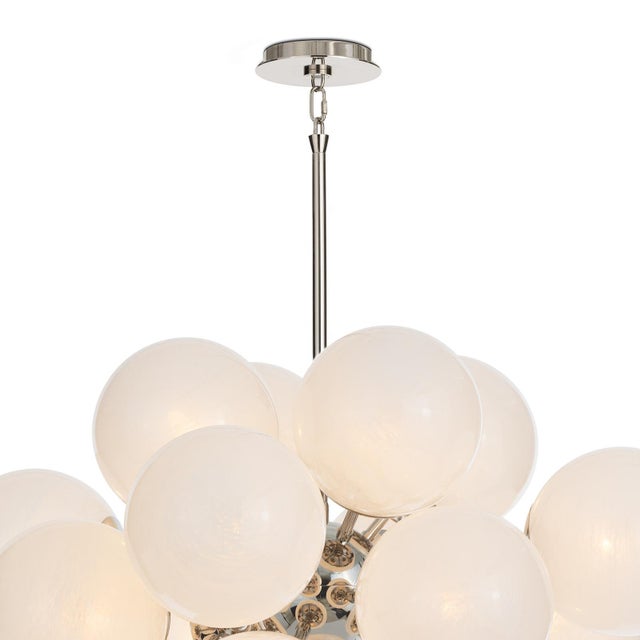 2020s Regina Andrew Shine Globe Chandelier, Polished Nickel with Swirl Glass For Sale - Image 5 of 7