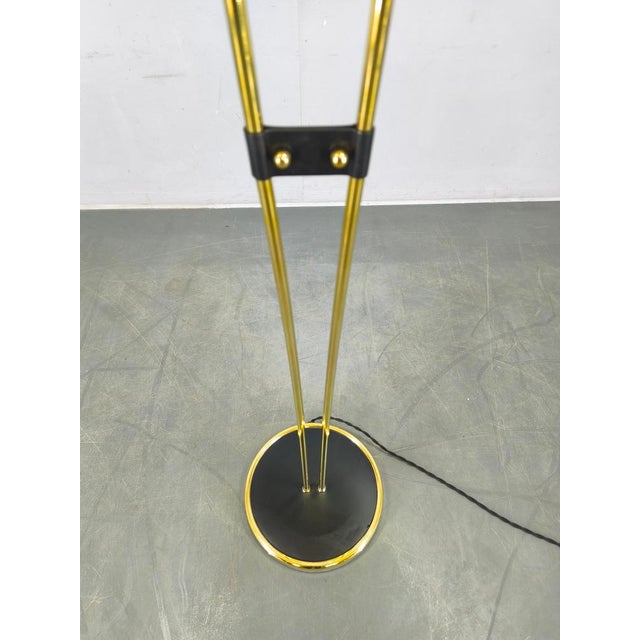 Metal Mid-Century Japanese Style Brass Floor Lamp, 1960s For Sale - Image 7 of 16