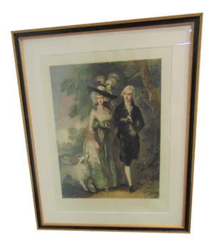 “The Morning Walk” French Style Engraving After Thomas Gainsborough