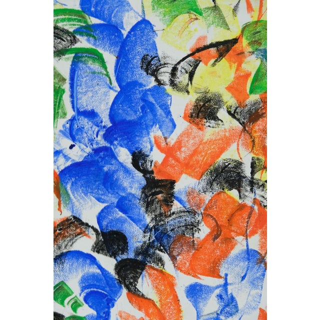 Françoise Galle, Blue Figure, Pastel For Sale - Image 4 of 6