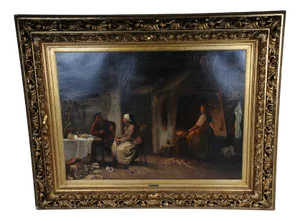 Hermann Pabst, The Return of the Sailor, Oil Painting, Framed