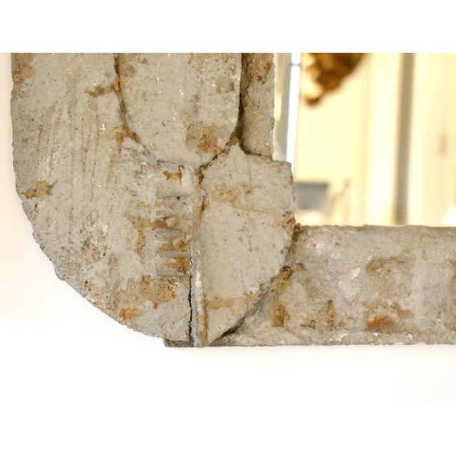 A Mirror in Wood and Plaster, Italy, 1960s. For Sale - Image 4 of 8