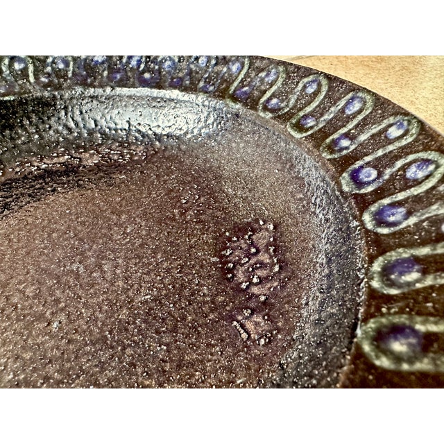 Studio Ceramic Art Plates with Modernist Decor, Germany, 1960s, Set of 2 For Sale - Image 9 of 14