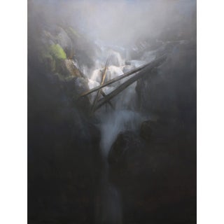 Whisper of Light 2 by Dave Santillanes | Oil on panel depicting a misty waterfall scene. For Sale