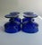 Mid 20th Century Set of 4 Colony Glass Co. Crown Cobalt Blue Pedestal Dishes For Sale - Image 13 of 16