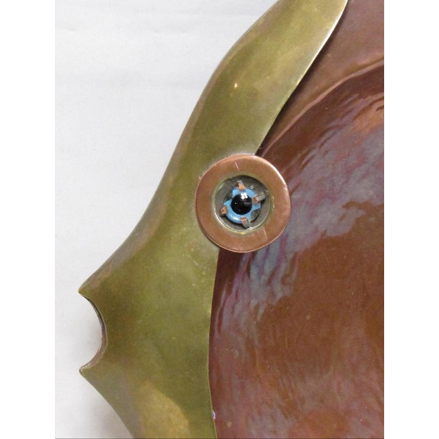 Mexican 1960s Los Castillo Style Mexican Copper Fish Dish For Sale - Image 3 of 15