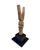 African Vintage Unique Old Lobi Figural Sling Shot Sculpture Burkina Faso African 9.25" H W/Stand For Sale - Image 3 of 6