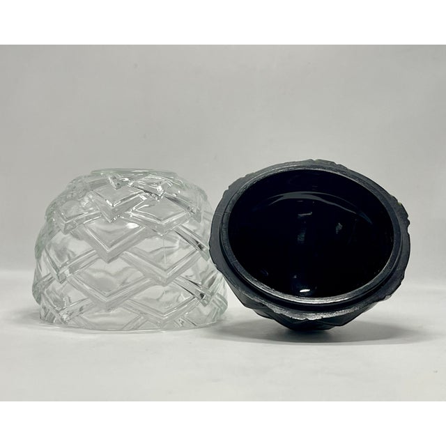 Vintage Art Deco Pressed Glass Dish For Sale - Image 12 of 12