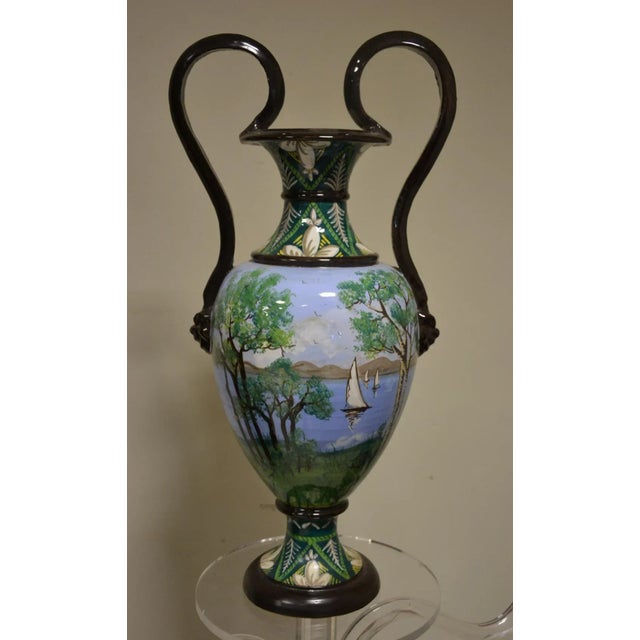 Antique Amphora Painted Vase For Sale - Image 9 of 9
