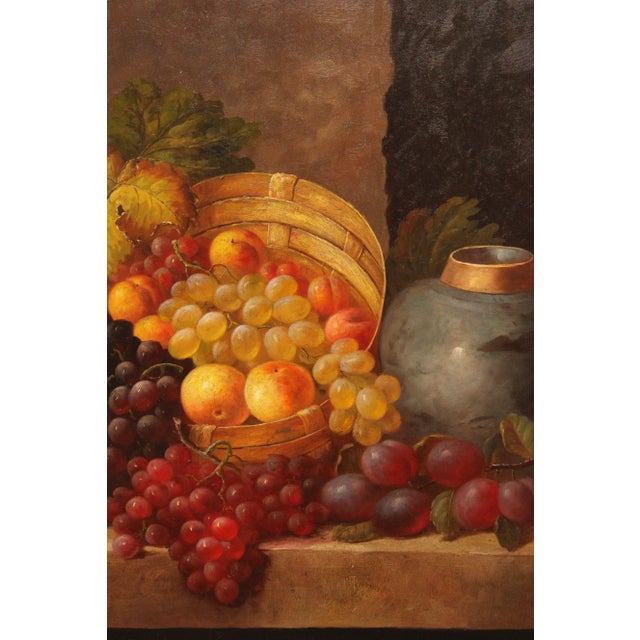 Baroque Style Fruit Still Life Original Oil Painting, Signed Bianchi For Sale - Image 9 of 13