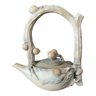 Chinese Yixing Zisha Clay Handmade Exquisite Teapot Acorns Leaves Branch Handle For Sale