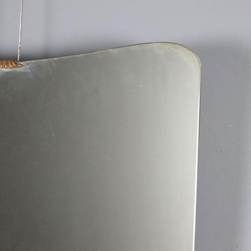 Vintage Mirror with Brass Details, 1960s For Sale - Image 5 of 12