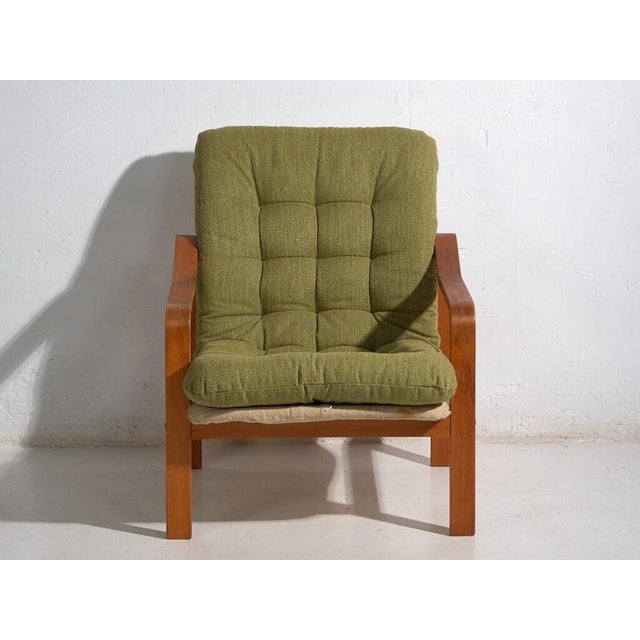 Vintage Lounge Chair in Green For Sale - Image 5 of 8