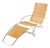 Wicker and Chrome Chaise Longue, 1970s For Sale