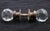 Vintage Faceted Glass Brass Passage Door Knob Set For Sale - Image 4 of 8