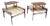 Pair of Bertha Schaefer Walnut Travertine Top Step Side End Tables Stands MINT! For Sale