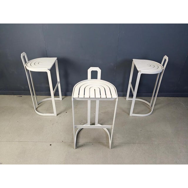 Vintage Bar Stools from Allmilmö, 1980s, Set of 3 For Sale - Image 6 of 14